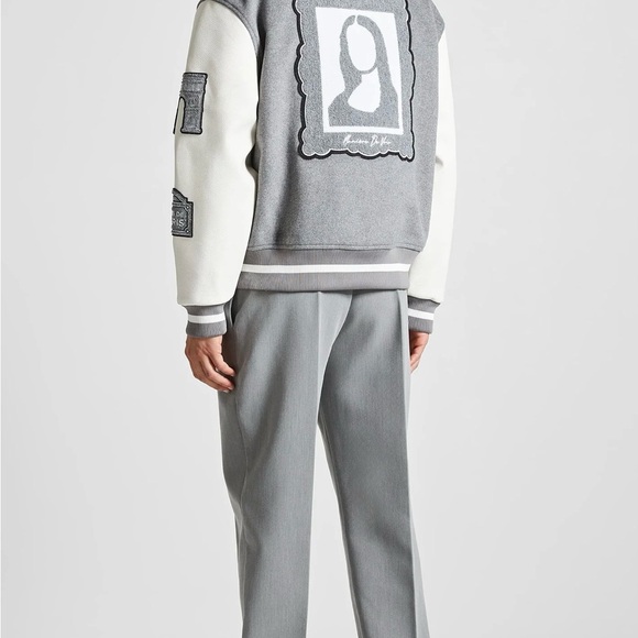 Gray and White Varsity Jacket - Picture 8 of 13